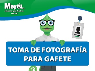 Toma de fotografía para gafete